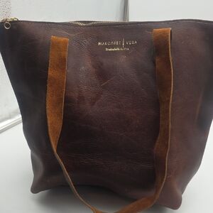 Margaret Vera Brown Leather Tote Bag